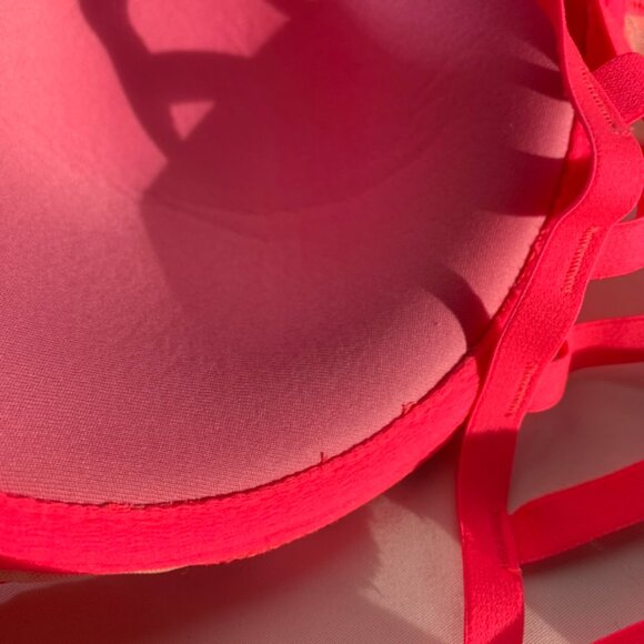 Pink VS Ladder Back Floral Overlay Bra - Picture 10 of 14
